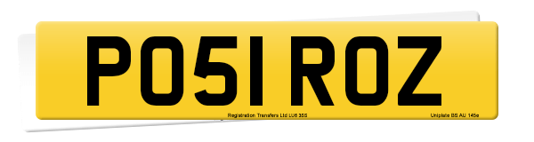 Registration number PO51 ROZ